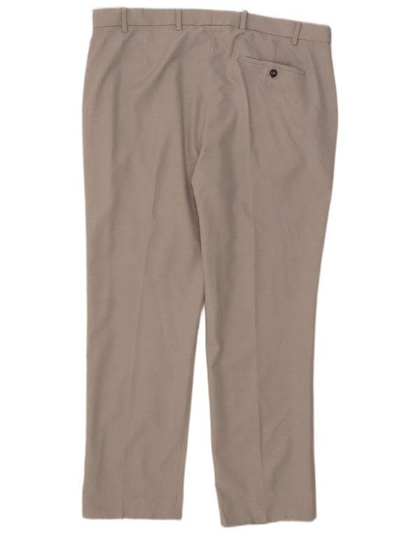 Marks & Spencer Mens Regular Fit Chino Trousers W40 L31 Beige Polyester