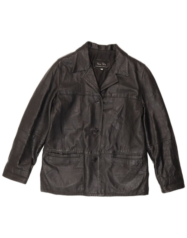 Lavorazione Artigiana Женская кожаная куртка IT 44 Medium Black Leather