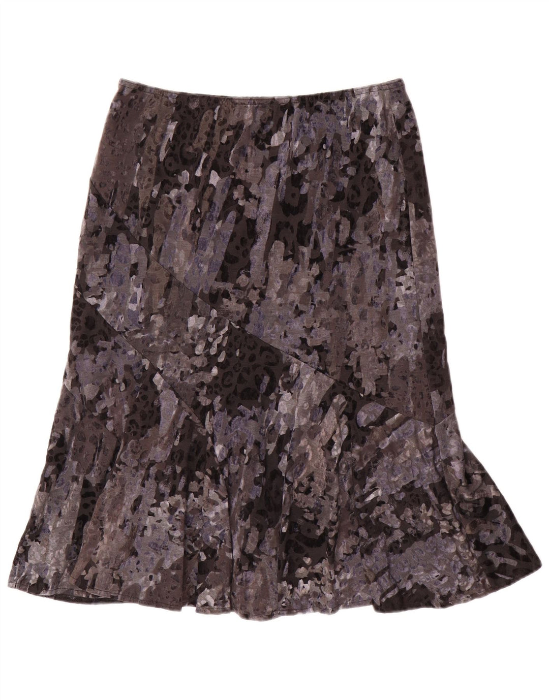 CARLA FERRONI Женская юбка-труба среднего размера W30 Серая с животным принтом Полиамид