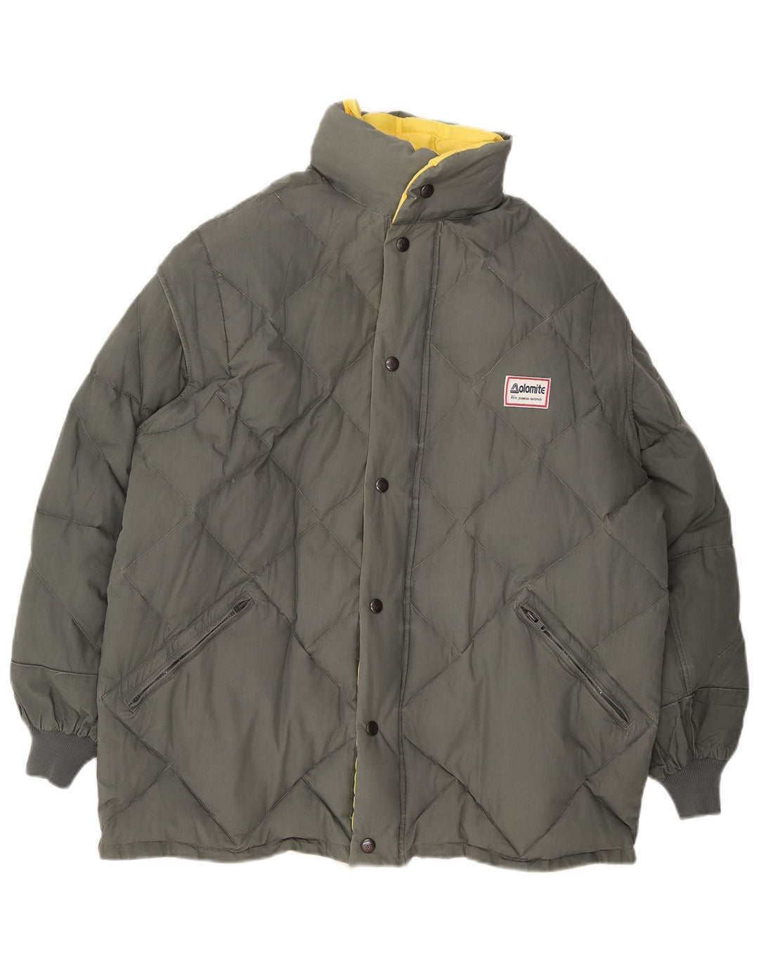 Мужская двусторонняя стеганая куртка с капюшоном DOLOMITE UK 38 Средний Желтый