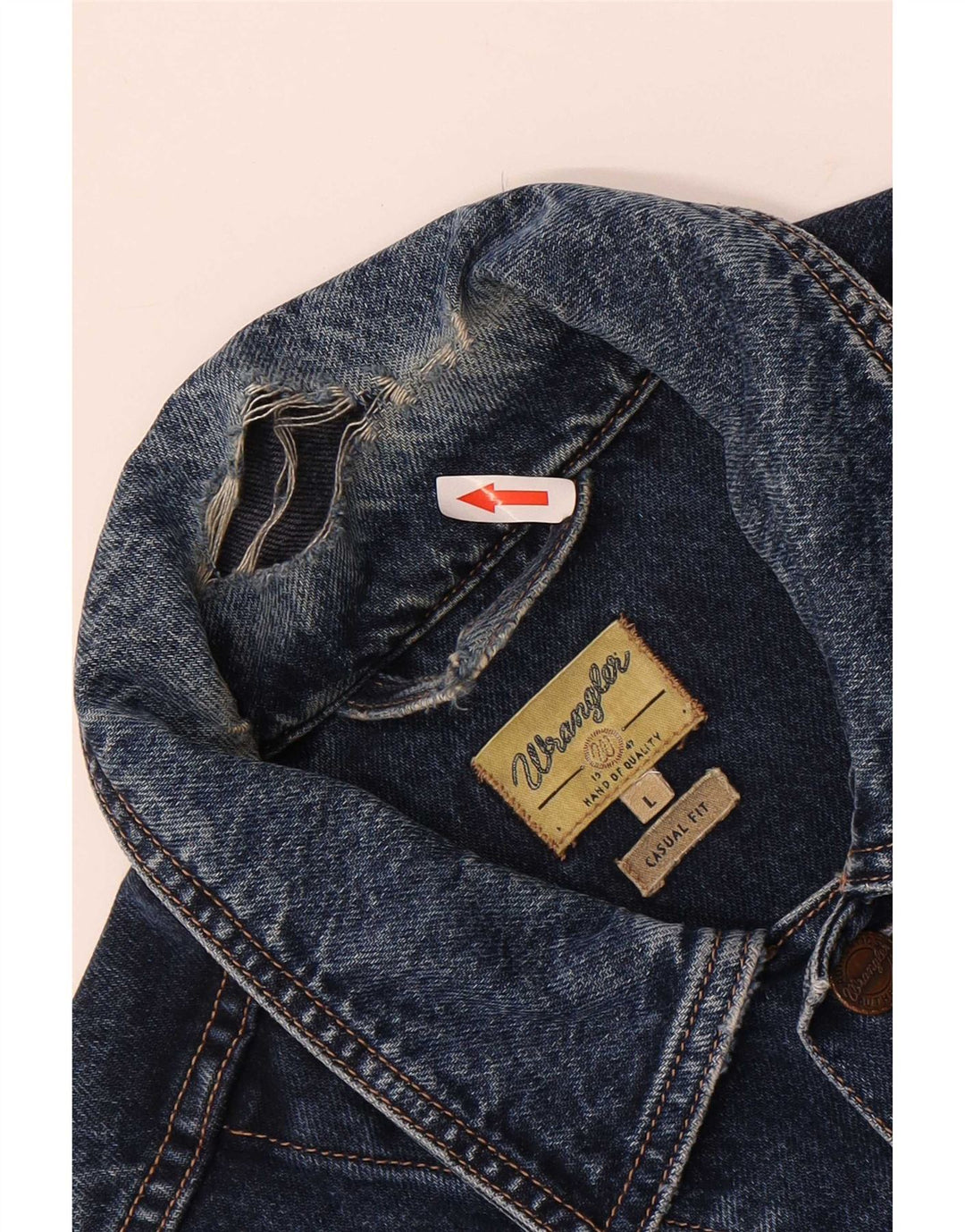 Мужская джинсовая куртка повседневного кроя Wrangler UK 40, большая синяя