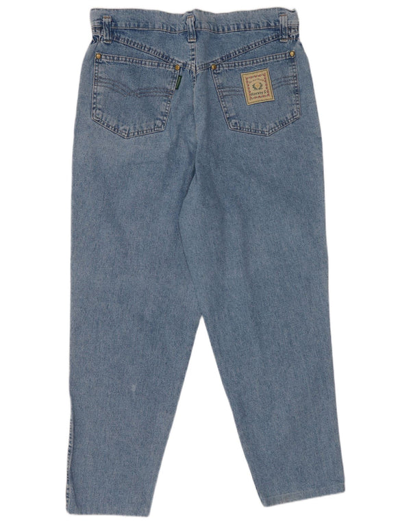 Kenny S Женские зауженные джинсы с высокой посадкой IT 42 Medium W30 L26 Синий хлопок