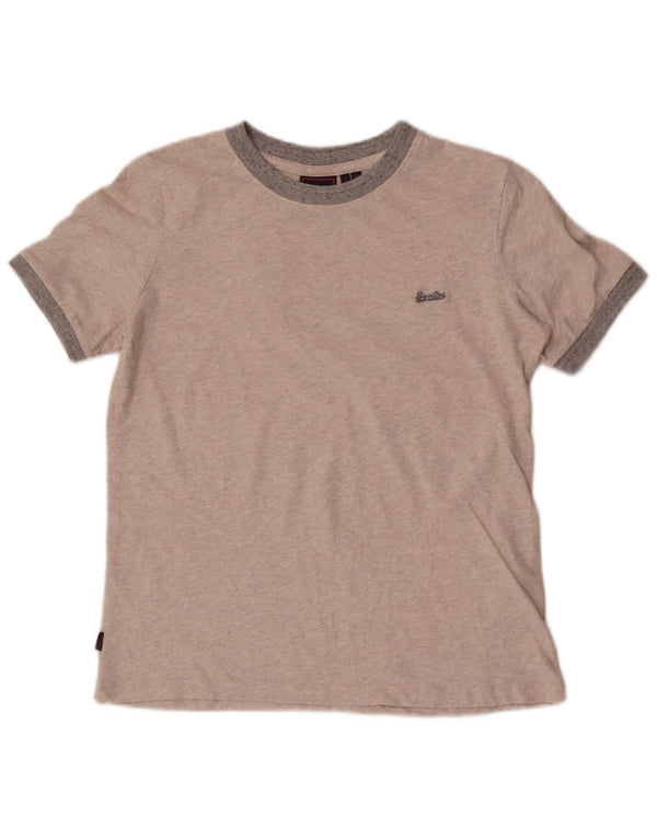 Женская футболка Superdry Top UK 8, маленький серый хлопок