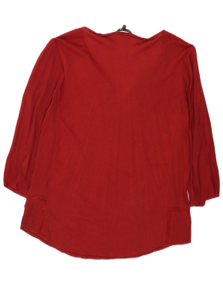 Женская туника Massimo Dutti с рукавом 3/4 UK 14, средний бордовый вискоза