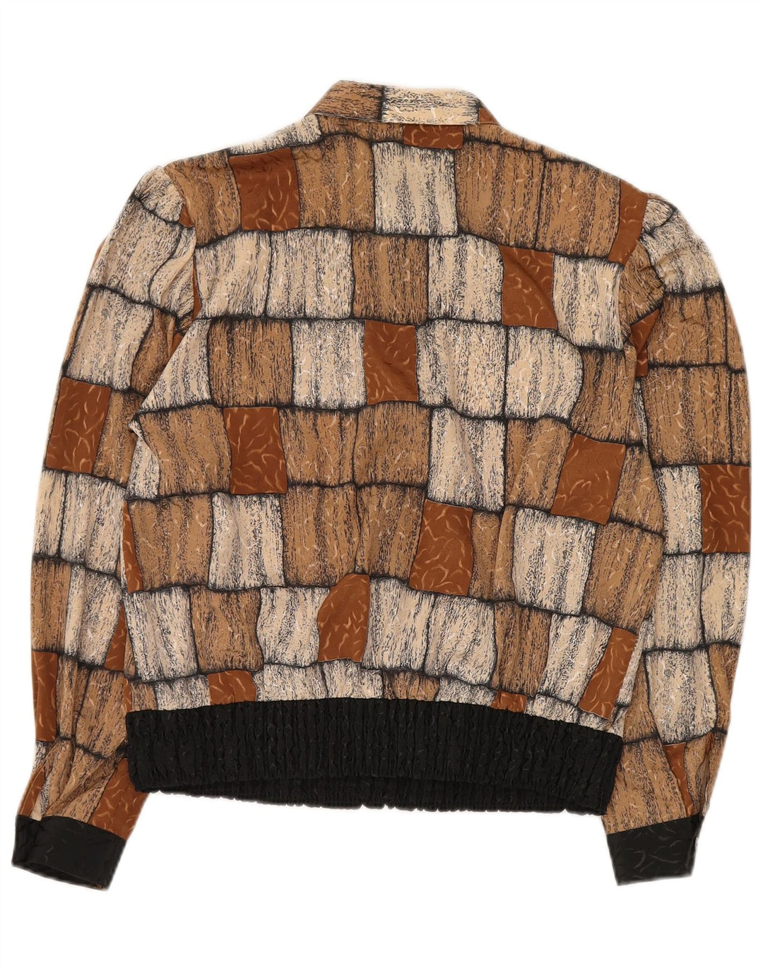 FRANKENWALDER Женская блузка-рубашка EU 42, большой коричневый лоскутный полиэстер