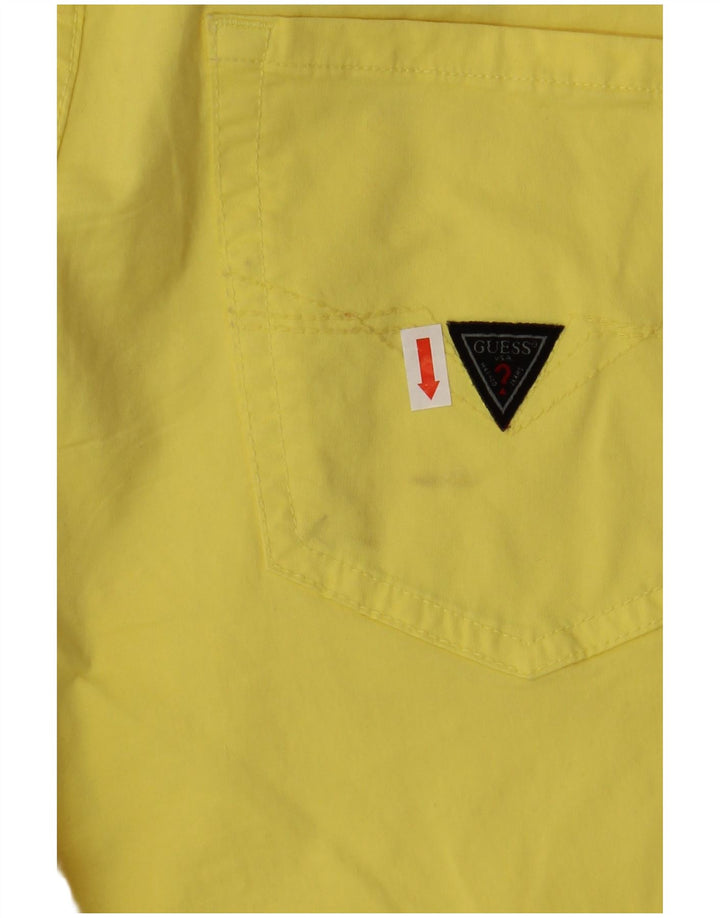GUESS Womens Casual Shorts W29 Medium Yellow Cotton Vintage Guess and Second-Hand Guess from Messina Hembry 