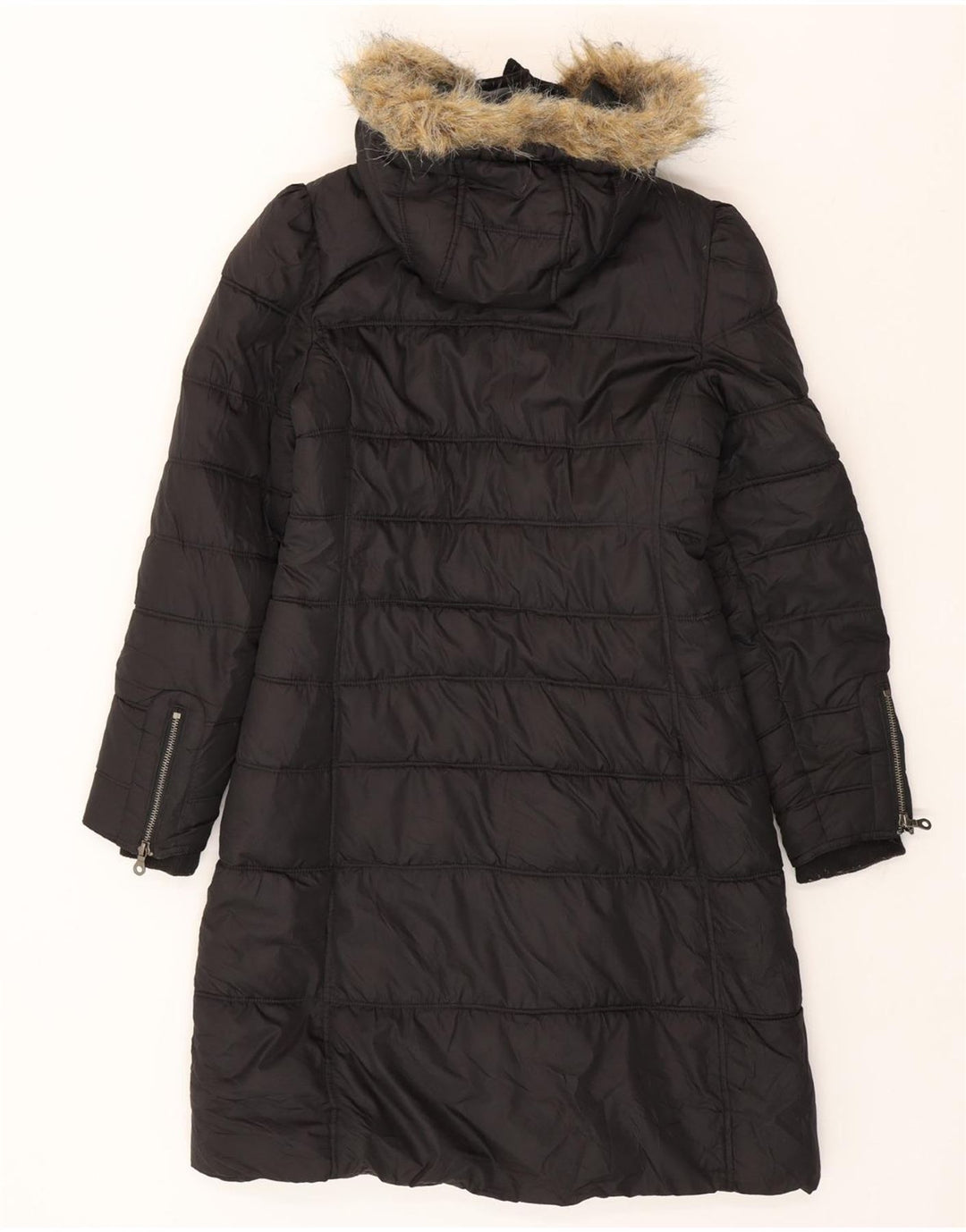 MOSSIMO Womens Hooded Padded Coat UK 10 Small Black Polyester Vintage Mossimo and Second-Hand Mossimo from Messina Hembry 