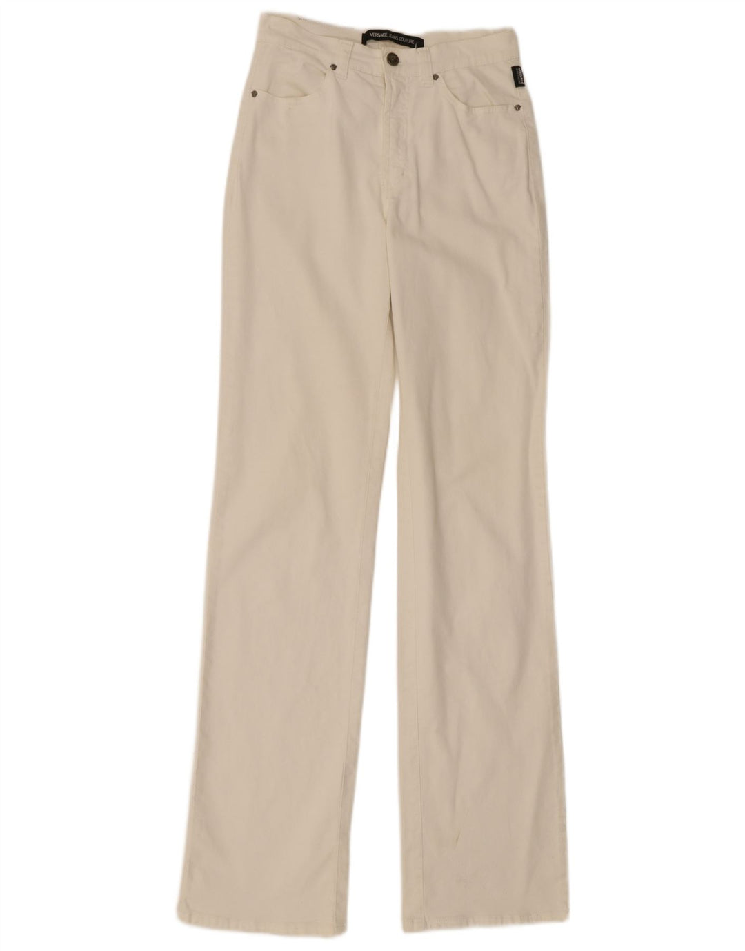 Versace Женские повседневные брюки Bootcut IT 40 Small W26 L33 Белый хлопок