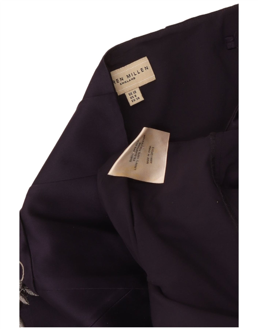 Женское платье без бретелек KAREN MILLEN, Великобритания, 10 шт., маленькое фиолетовое шелковое платье с цветочным принтом