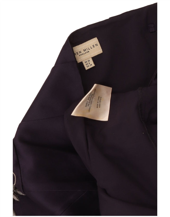 Женское платье без бретелек KAREN MILLEN, Великобритания, 10 шт., маленькое фиолетовое шелковое платье с цветочным принтом