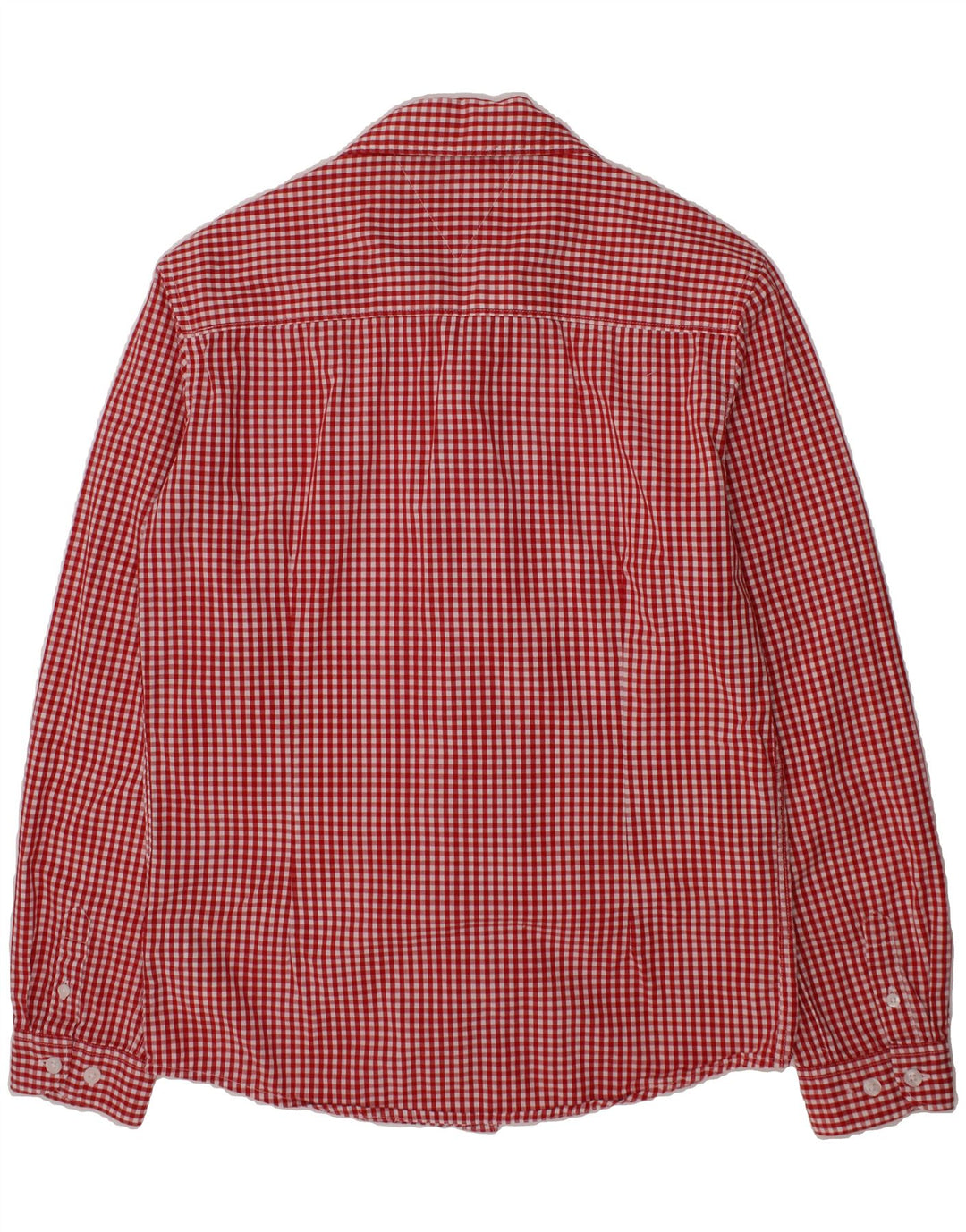 TOMMY HILFIGER Boys Shirt 13-14 Years Red Gingham Cotton Vintage Tommy Hilfiger and Second-Hand Tommy Hilfiger from Messina Hembry 