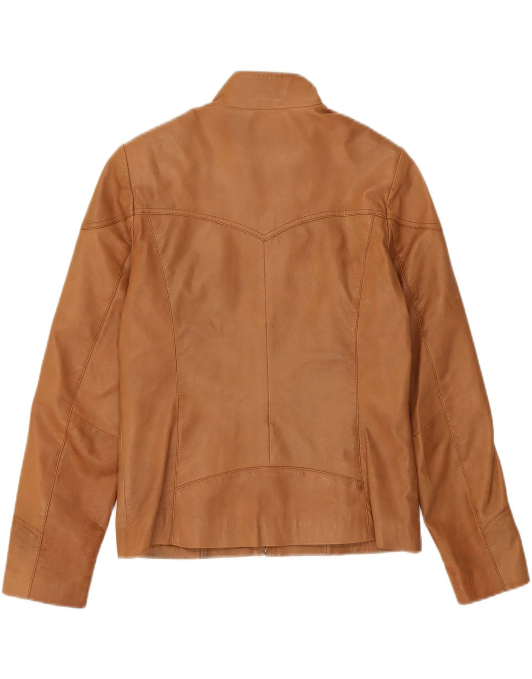 VINTAGE Womens Leather Jacket IT 42 Medium Brown Leather Vintage Vintage and Second-Hand Vintage from Messina Hembry 