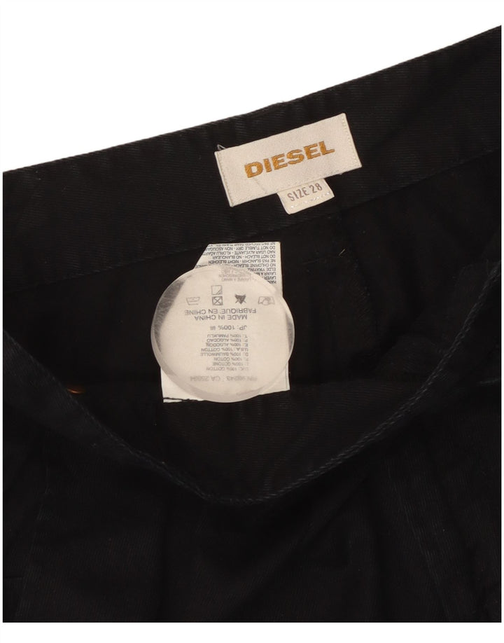 Женские укороченные брюки Diesel W32 L25, черный хлопок