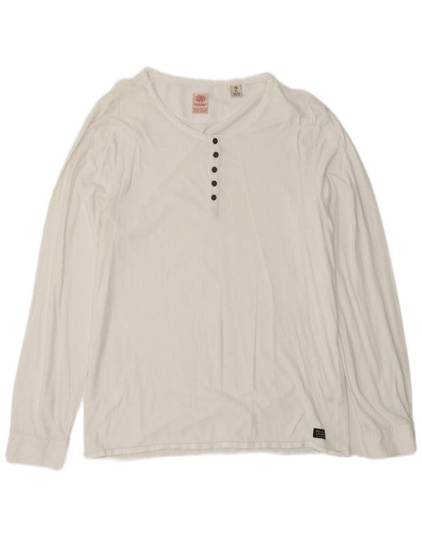 Женский топ Scotch & Soda с длинным рукавом, Великобритания 18 XL, белый