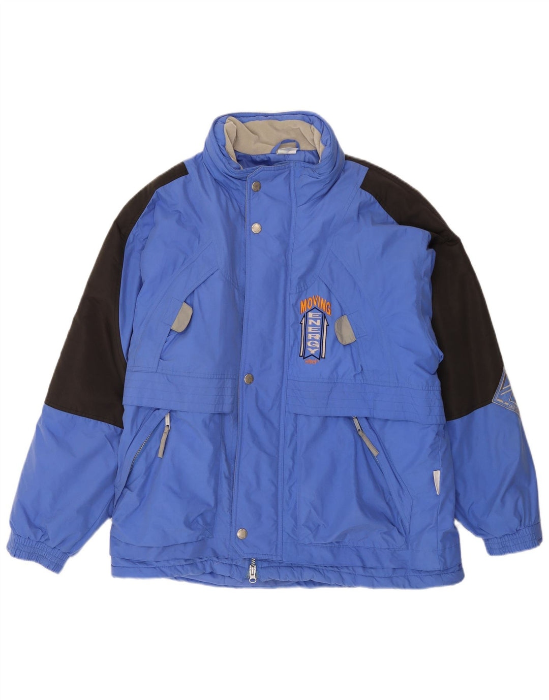 Мужская лыжная куртка ETIREL UK 40, большая синяя, нейлон с цветными блоками