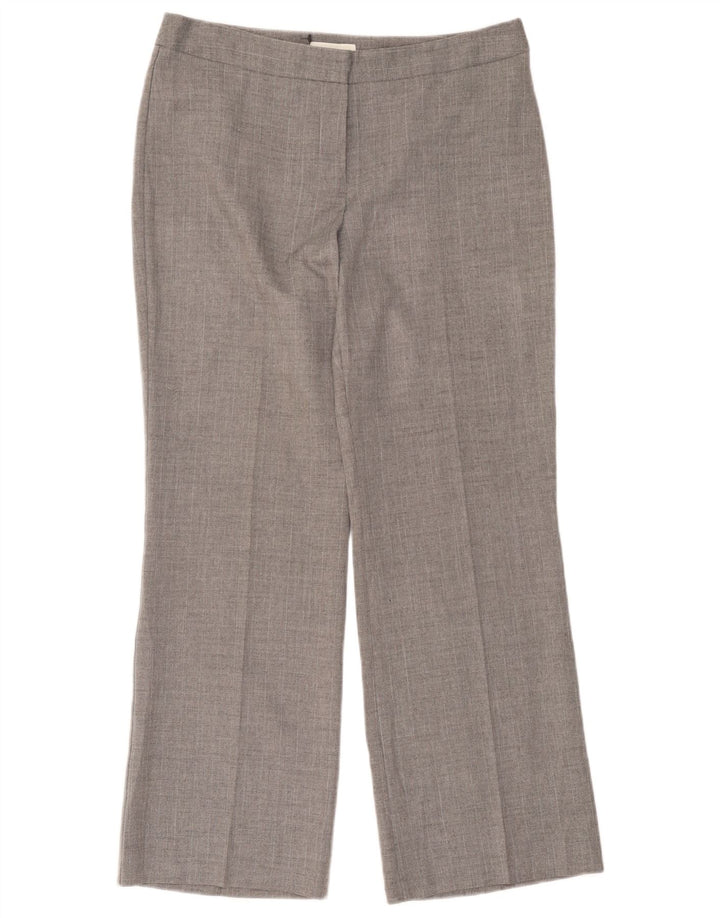 Женские костюмные брюки Marks & Spencer UK 14 Medium W32 L28 Серые с узором «елочка»