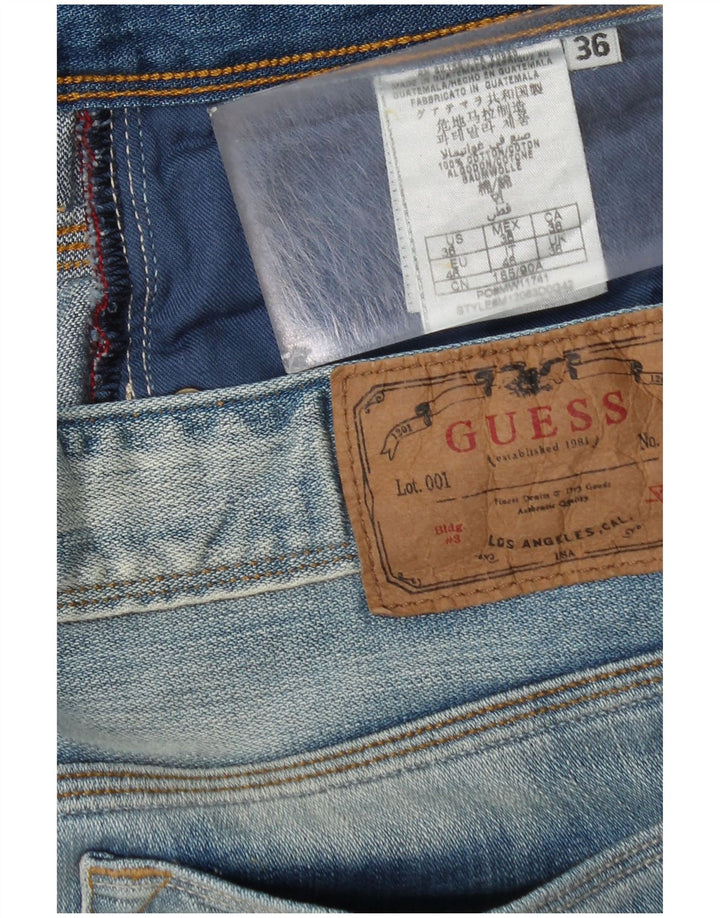Мужские прямые джинсы Guess W36 L34 синие, хлопок