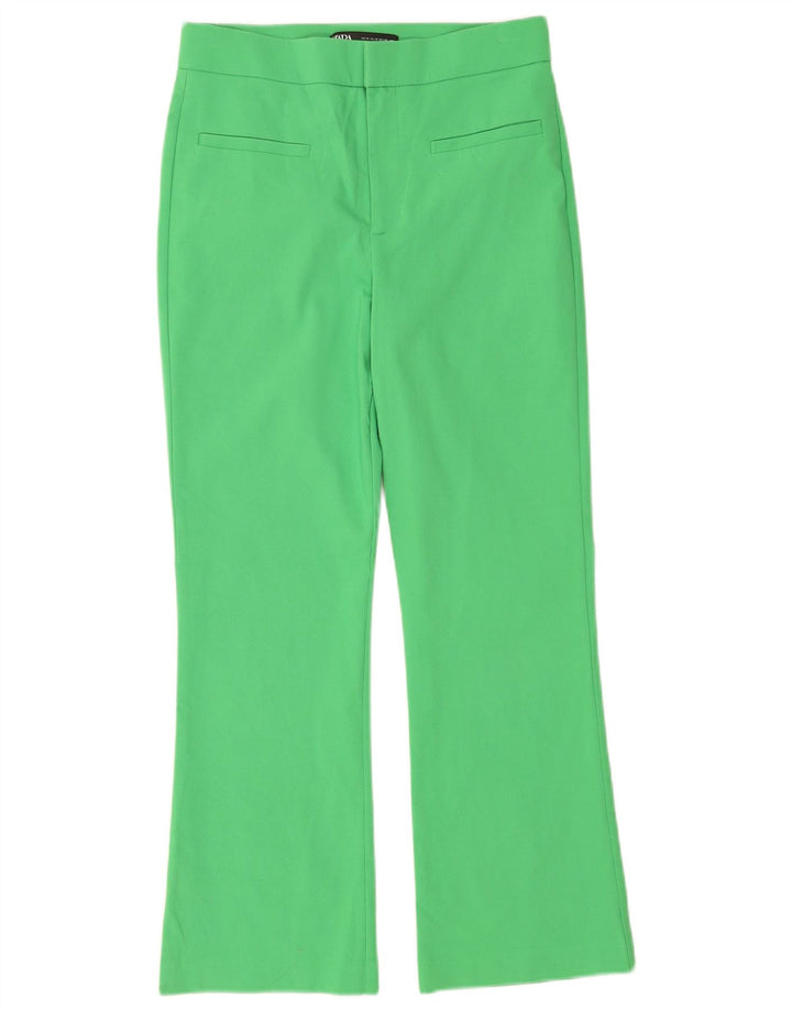 Zara Женские укороченные брюки Bootcut Medium W28 L25 Зеленые