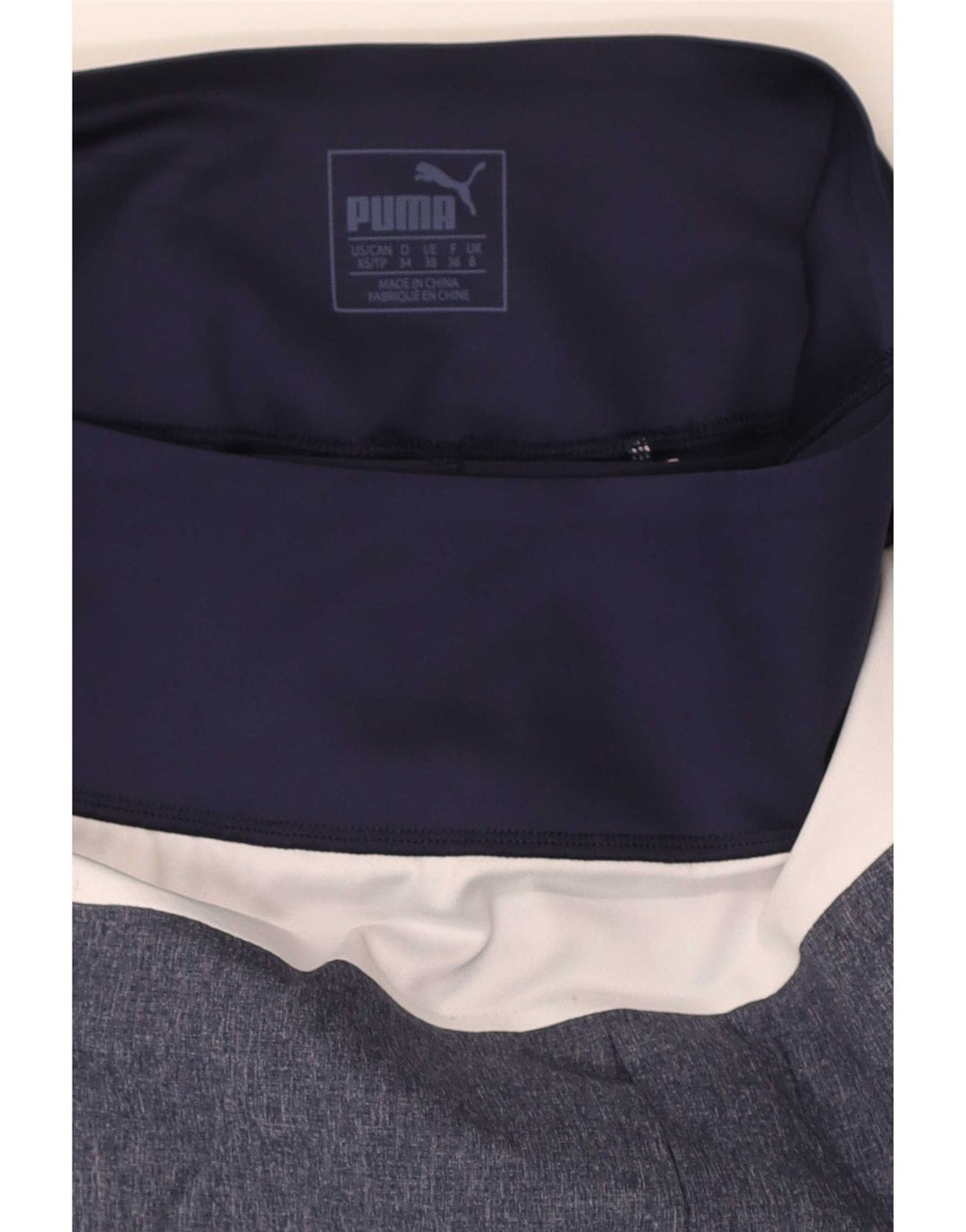 Женские шорты Puma UK 8, маленькие синие, полиэстер с цветными блоками, спортивные