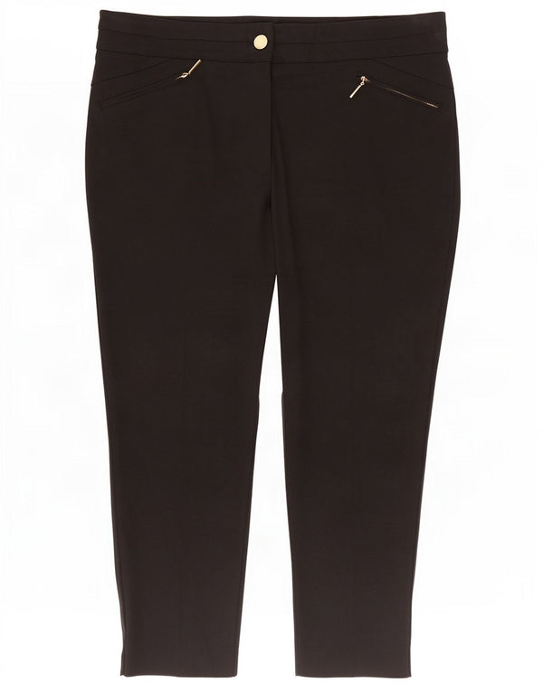 Женские узкие укороченные брюки Marks & Spencer UK 18 XL W38 L25, черный хлопок