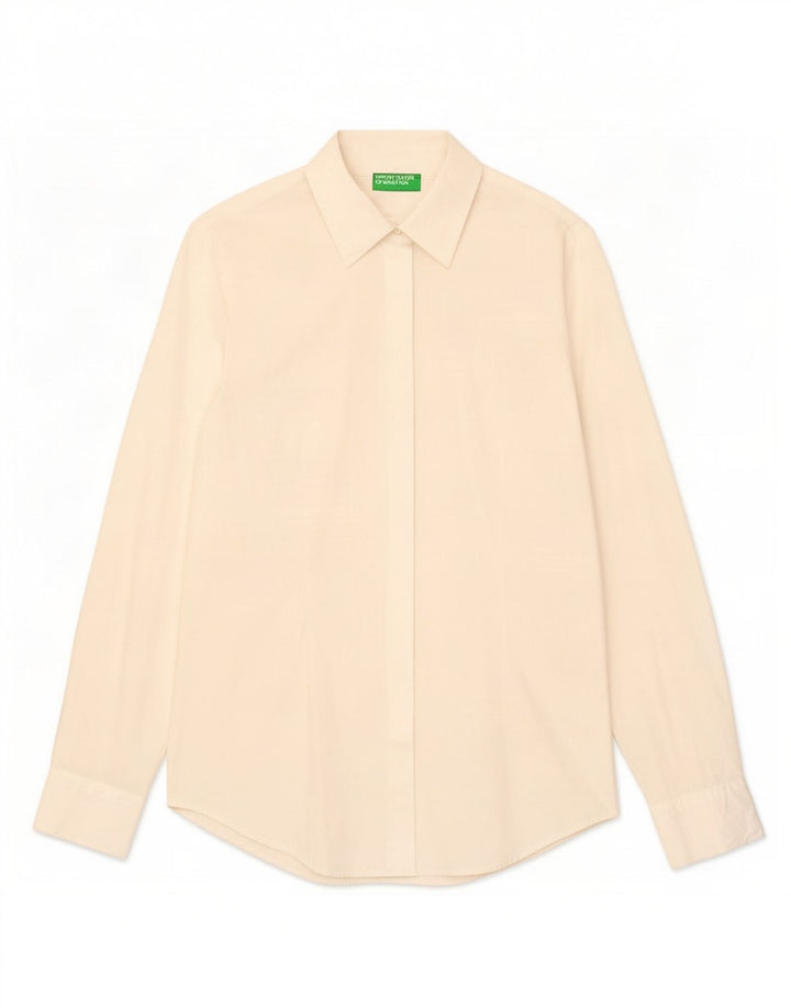 Рубашка женская Benetton UK 12 средняя белая