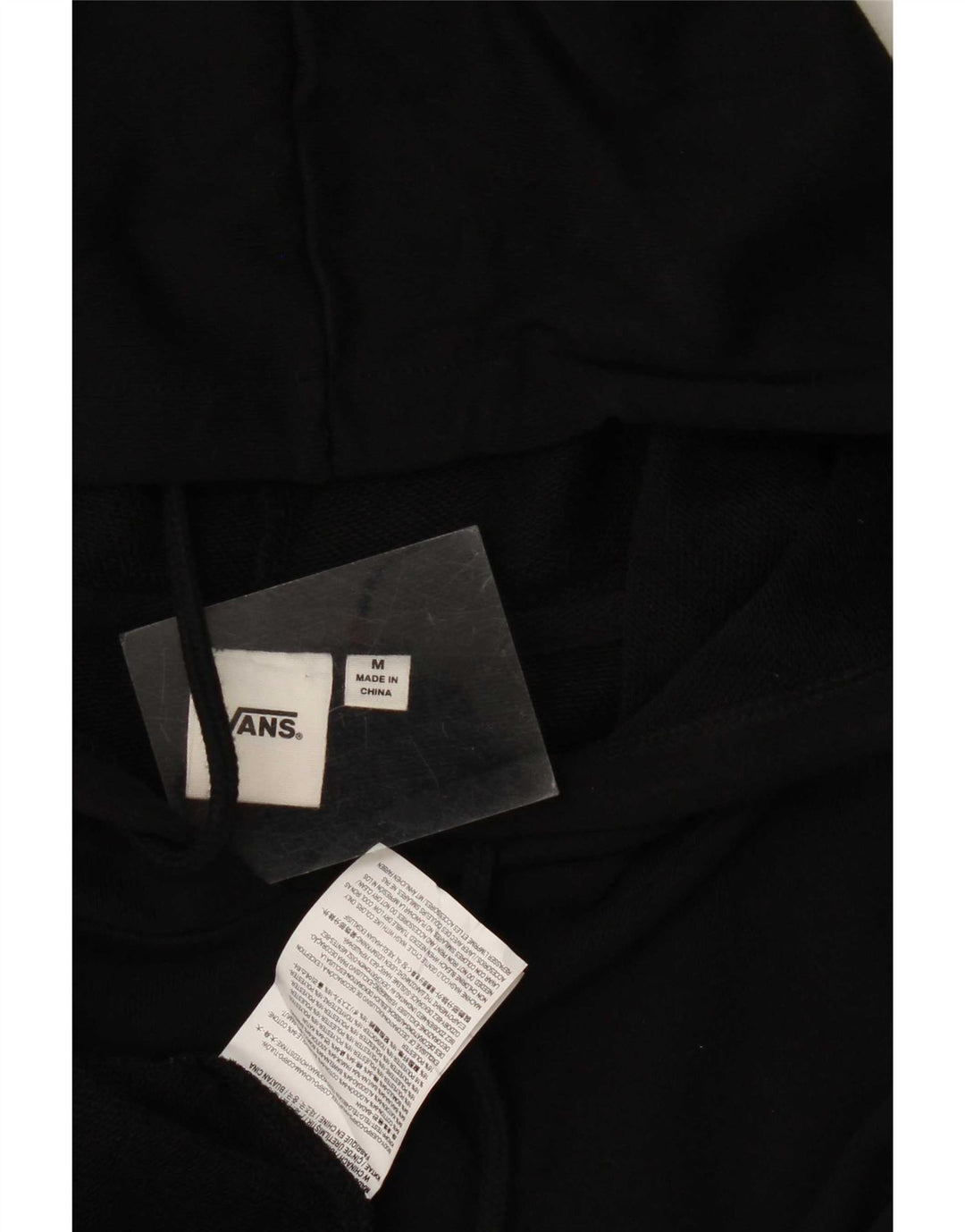 Мужской джемпер с капюшоном Vans, черный, хлопковый с геометрическим рисунком