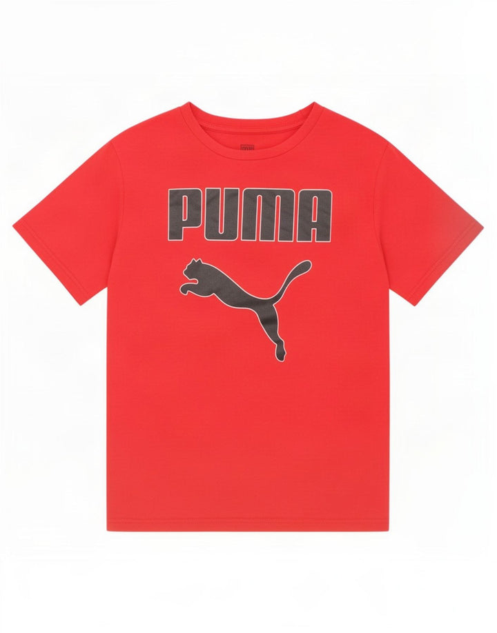Футболка с рисунком Puma для мальчиков 10–11 лет, средний красный цвет