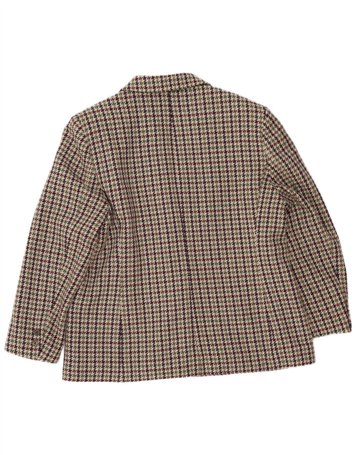 ELENA MIRO Женский пиджак на 2 пуговицах UK 18 XL Разноцветный "гусиные лапки"