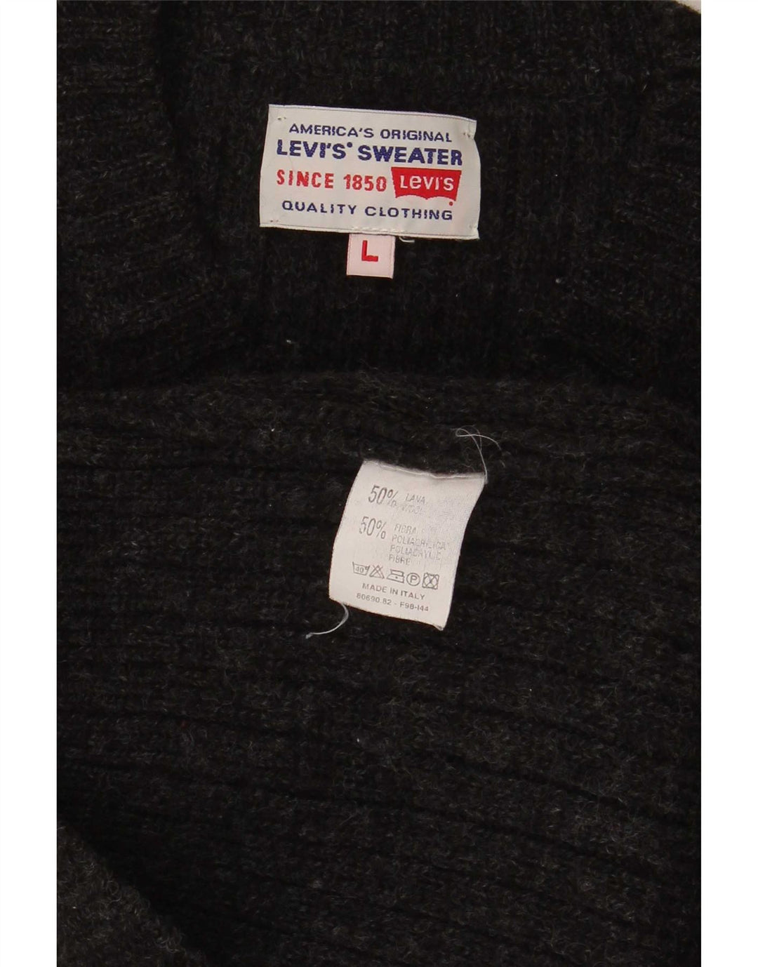Мужской джемпер с v-образным вырезом Levi's, большой черный полиакрил