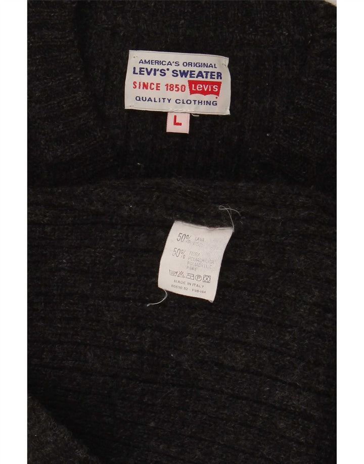 Мужской джемпер с v-образным вырезом Levi's, большой черный полиакрил