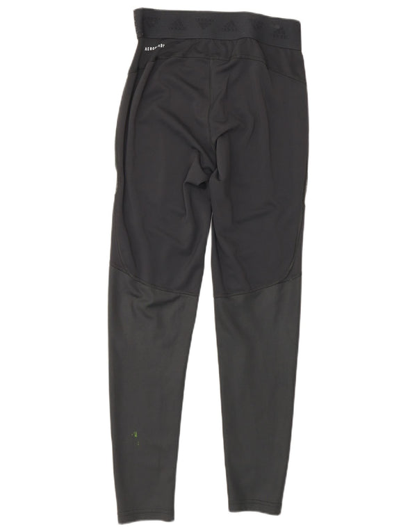 Женские леггинсы Adidas Aeroready UK 8/10, маленькие черные, спортивные с цветными блоками
