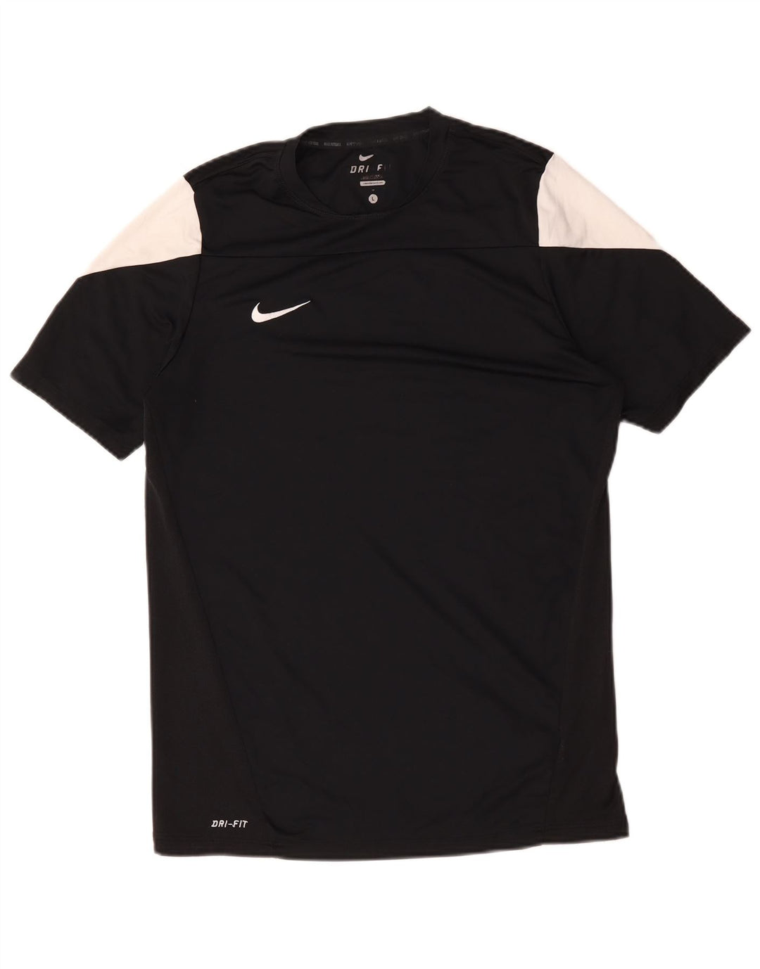 Мужская футболка Nike Dri Fit, большой черный полиэстер с цветными блоками
