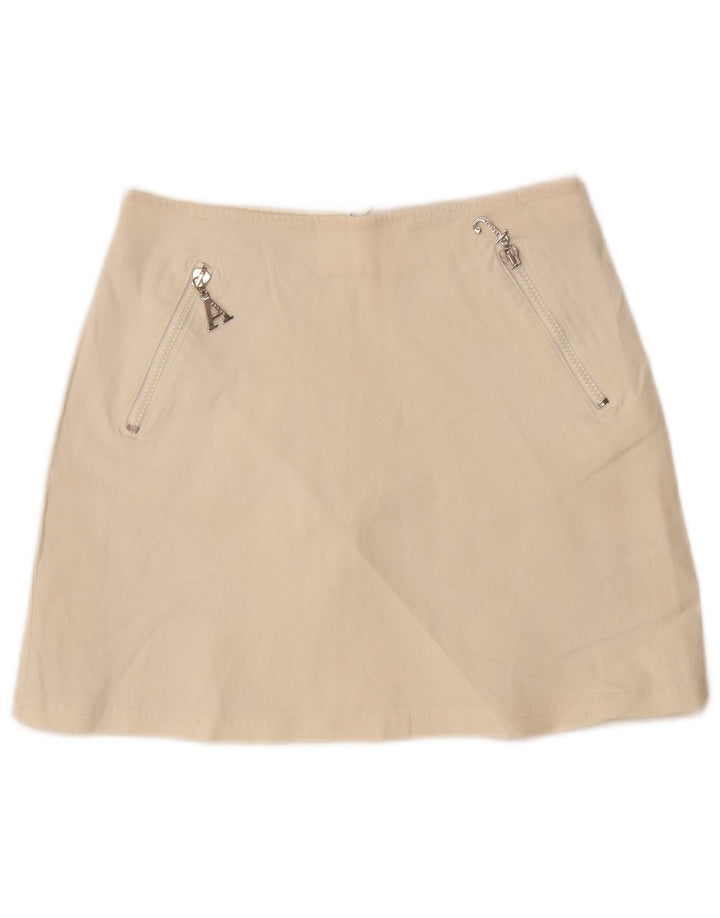 Женская мини-юбка с завышенной талией Armani IT 40, маленькая W24, белый хлопок