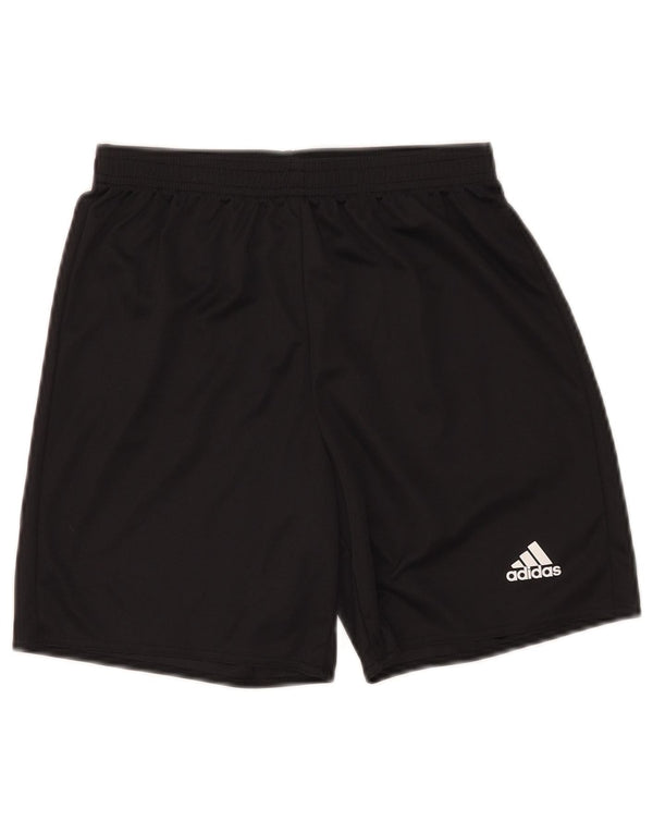 Спортивные шорты Adidas для мальчиков 13-14 лет, черные спортивные шорты из полиэстера