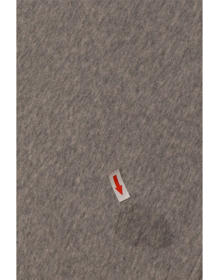 Мужской джемпер свободного кроя с капюшоном NIKE, хлопковый цвет среднего серого цвета