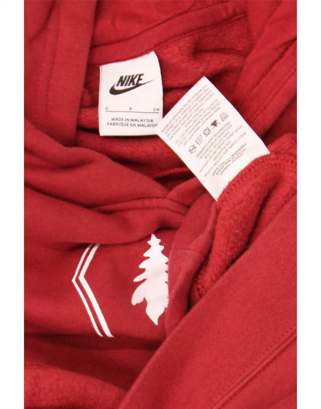 Мужской джемпер с капюшоном Nike, маленький красный, хлопковый