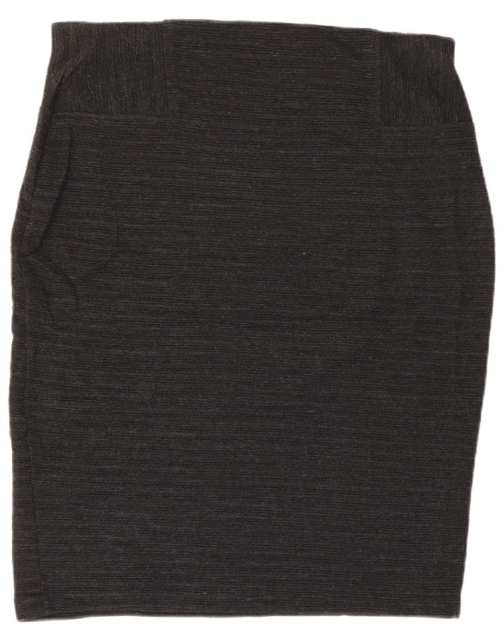 MARKS & SPENCER Womens Pencil Skirt UK 12 Medium W32  Grey Pinstripe