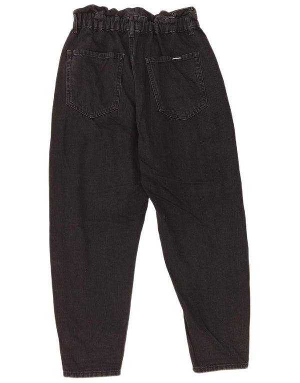 Женские джинсы с высокой талией Zara EU 38, маленькие W28 L25, черный хлопок