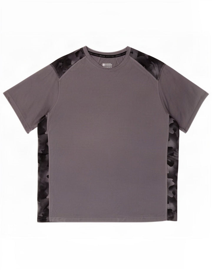 Мужская футболка Mountain Warehouse Top 2XL, серый камуфляжный полиэстер