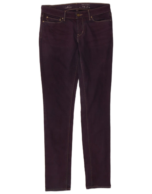 Женские джинсы скинни Levi's Demi Curve W29 L32, фиолетовый хлопок