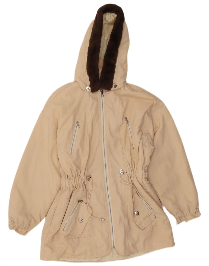 Винтажная женская парка с капюшоном IT 42 Medium Beige