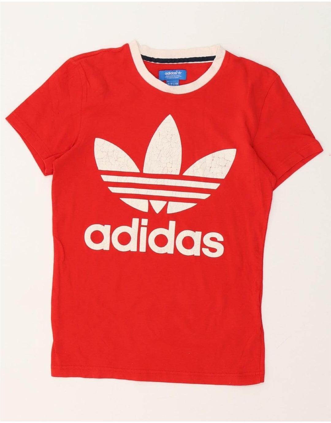 ADIDAS Мужская футболка с рисунком, маленький красный хлопок