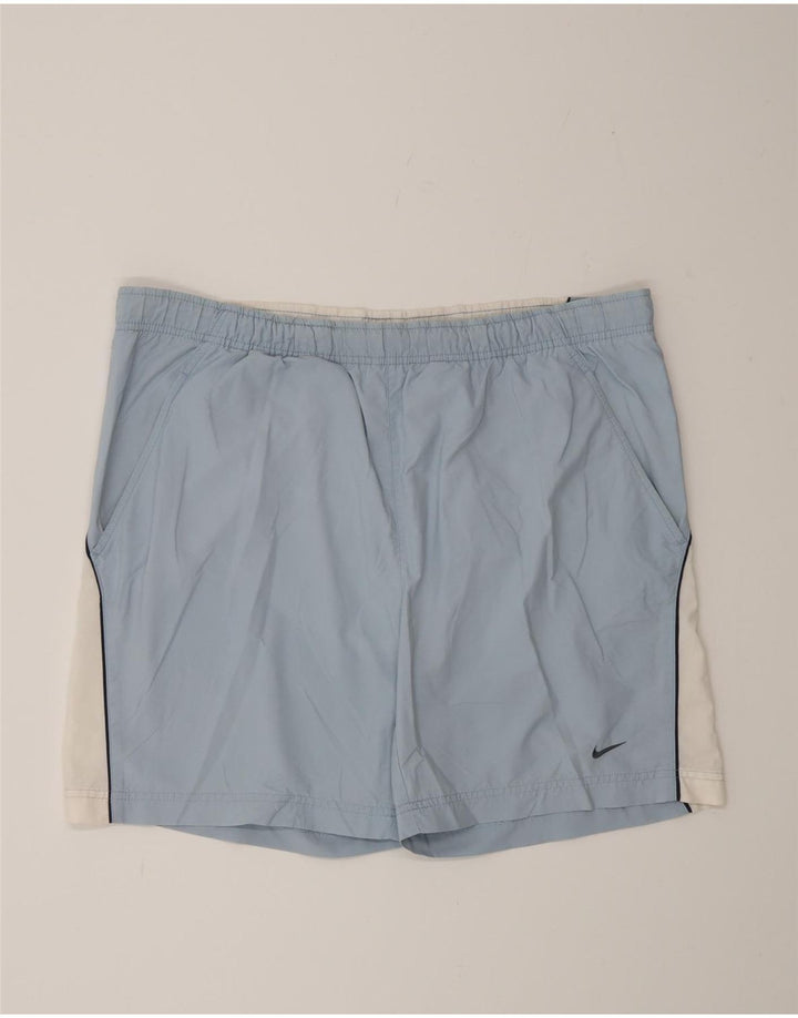 Мужские спортивные шорты Nike, большие синие нейлоновые цвета с цветными блоками
