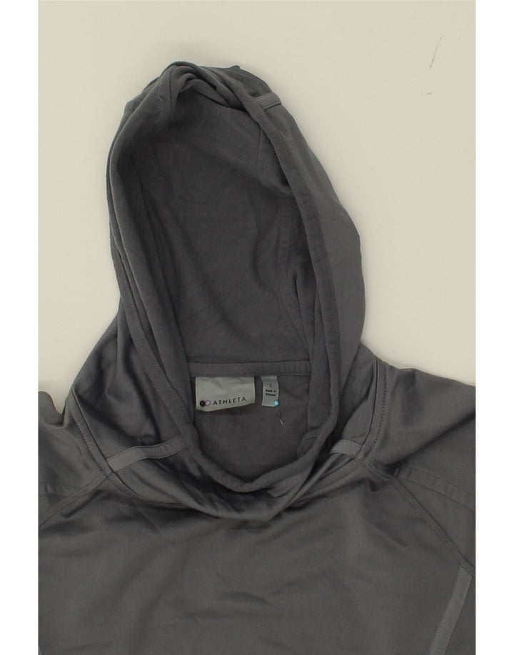 ATHLETA Womens Hoodie Jumper UK 10 Small Grey Polyester Vintage Athleta and Second-Hand Athleta from Messina Hembry 