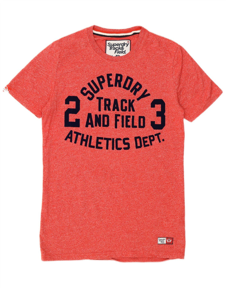 SUPERDRY Мужская футболка с рисунком, маленький красный хлопок