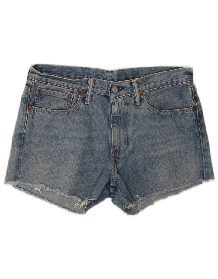 LEVI'S Womens 511 Denim Shorts W32 Large Blue Cotton