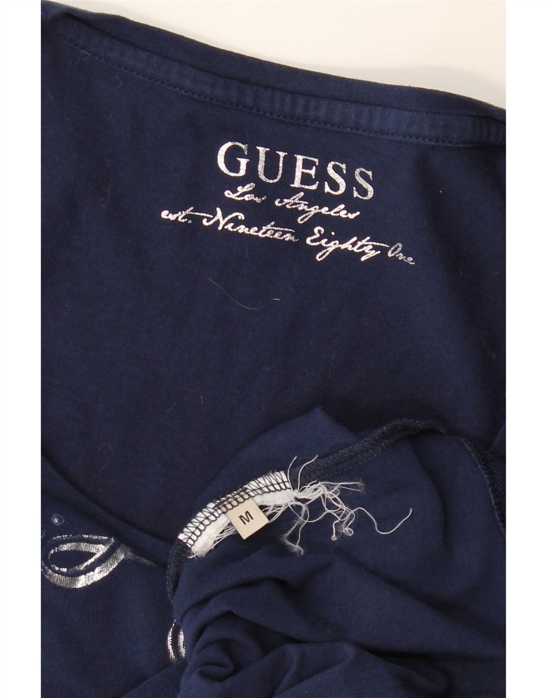 Guess Женская футболка с рисунком Top UK 12 Medium Navy Blue
