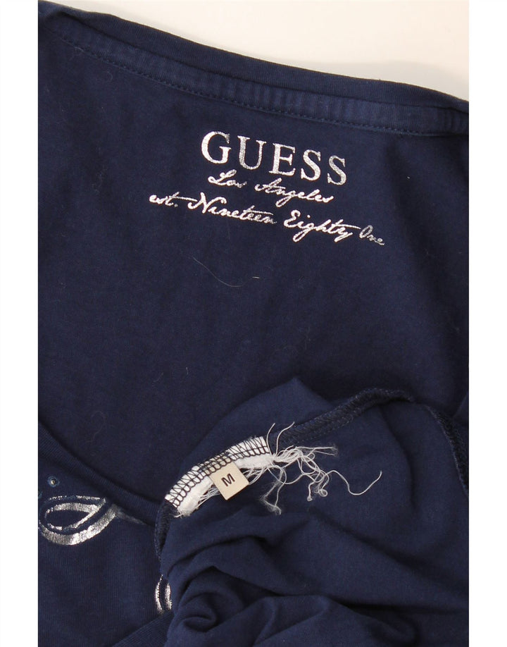 Guess Женская футболка с рисунком Top UK 12 Medium Navy Blue