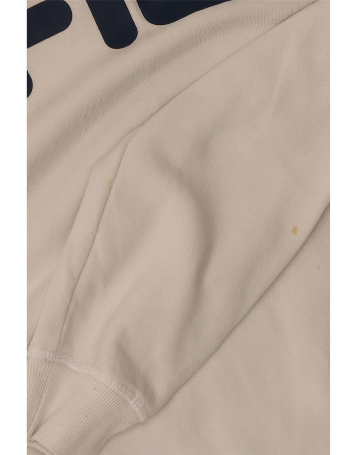 Мужской свитшот с рисунком FILA XS, белый хлопок