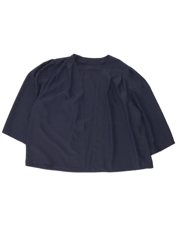 Винтажный женский оверсайз-кардиган, Великобритания 22 3XL, темно-синий